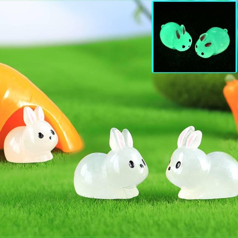 Landscape Micro Noctilucent Rabbit Decoration Accessories Desktop Dolls Toy