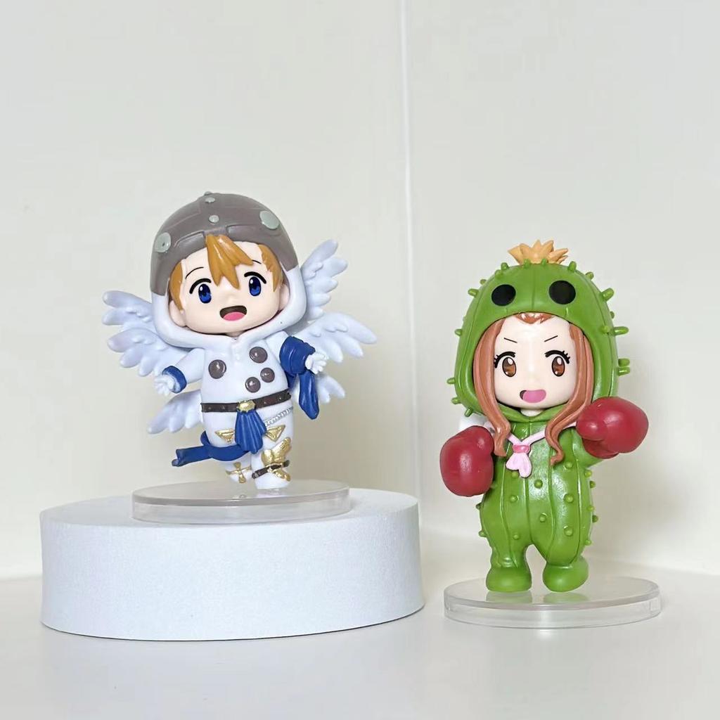 8pcs Digital Monster Digimon Characters Taichi Matt Ishida Sora Cosplay Agumon Gabumon Action Figure Anime Figure Model Toy