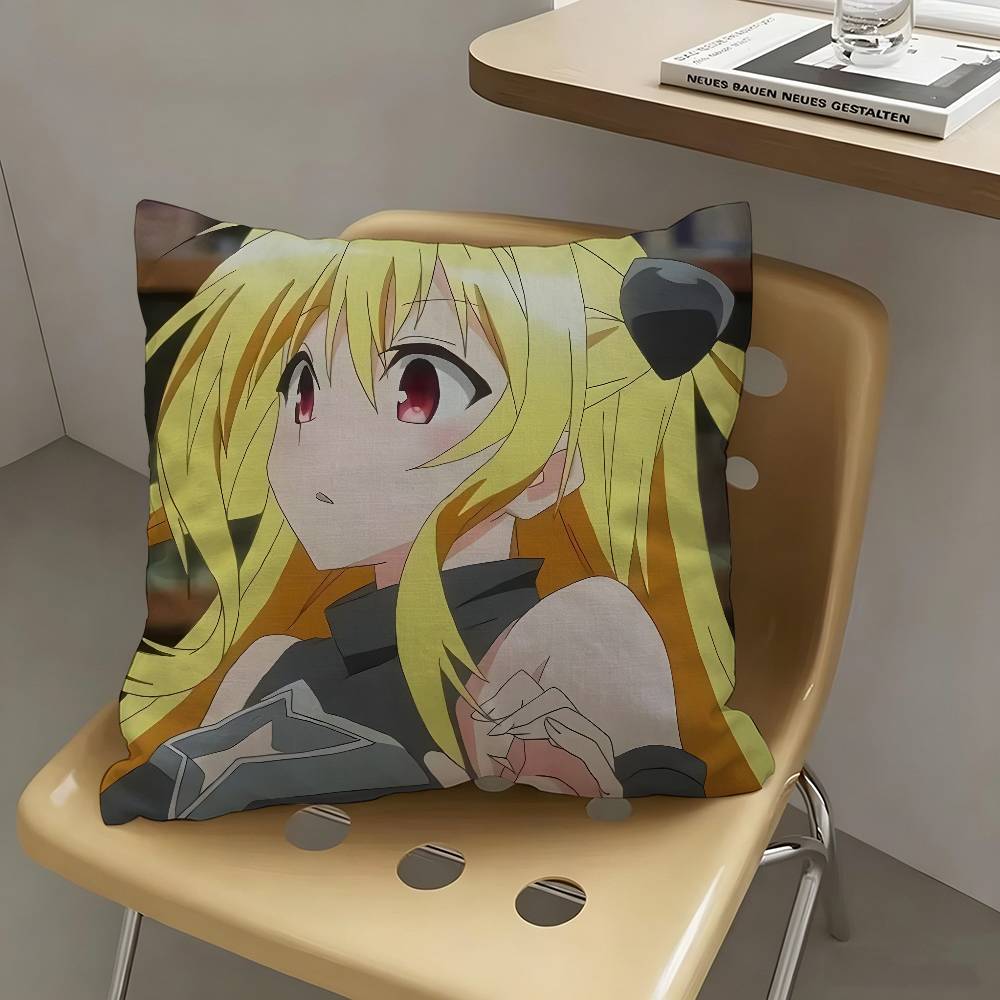 1pc Golden Darkness Anime Characters Pillow Case Fashion Square Pillowcase Bedroom Sofa Room Ins Decoration Leisure