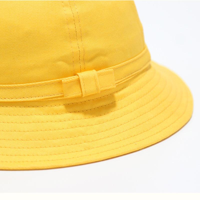 Children's Cotton Traffic Helmet Kindergarten Primary School Students Travel Sunscreen Bucket Hat Small Yellow Hat