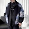 ROMON Men's Autumn/Winter Embroidered Wool-Feel Jacket
