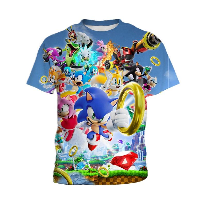 Children's T-shirt cartoon short sleeved T-shirt casual round neck children's T-shirt