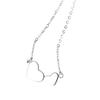 S925 Sterlingsilber Herzförmige Halskette für Damen Leichter Luxus Minderheitendesign Schlicht Alltagsfähig Mode Choker Sterlingsilber