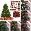 Velvet Christmas Ornaments Set 28 Pieces for Holiday Decor with Assorted Styles Designed for Christmas Tree and Home