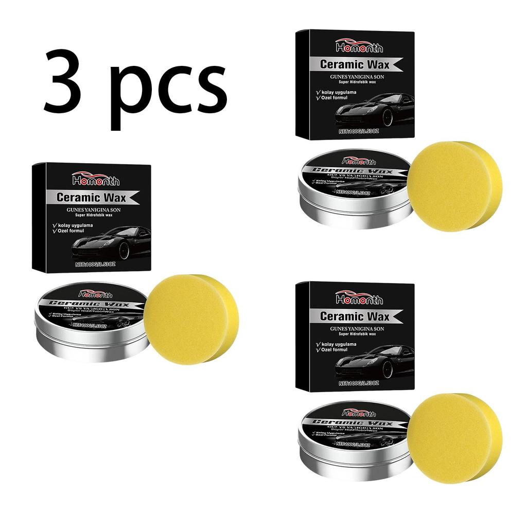 Homonth Car Care Wax, car polishing, renovation, paint scratch repair, paint surface brightening, dirt prevention, 1 set