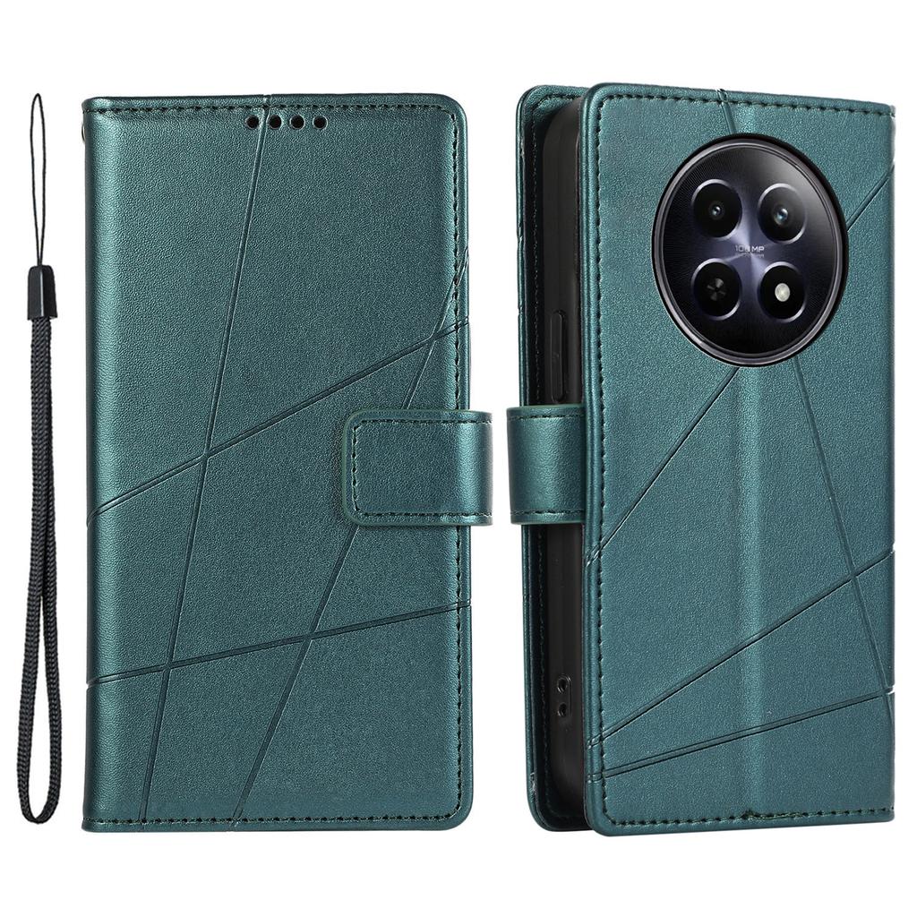 DF-06 Dla Realme 12 5G/12x 5G Etui Akcesorium do Telefonu Komórkowego Hurtowe Skórzane Etui Portfel z Nadrukiem Linii