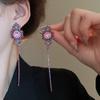 European and American Exaggerated Heavy-duty Crystal Tassel Earrings for Women, Elegant and Sophisticated Earrings, Trendy New Bestsellers