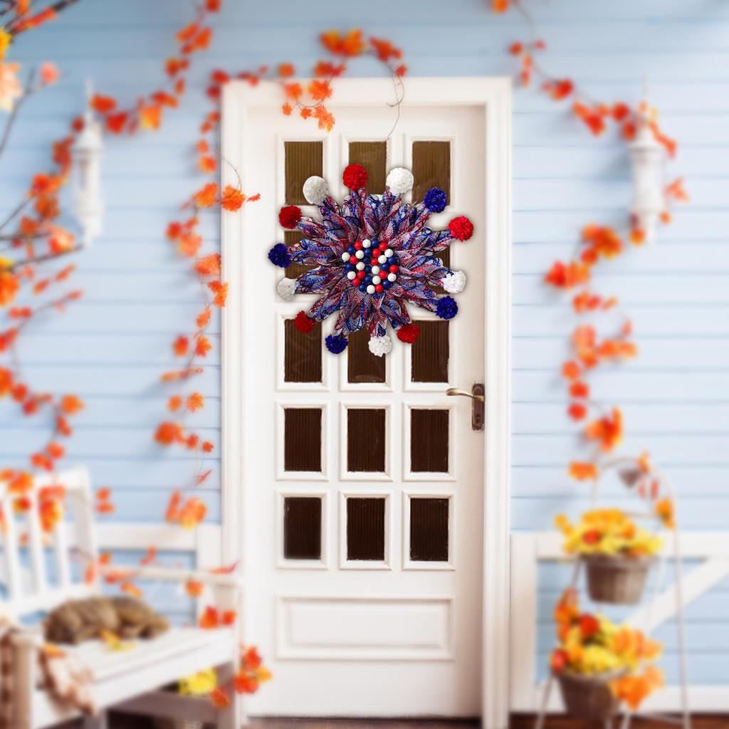 Wreaths Independence Day Wreaths Decorations Faux Plant Wreaths Home Front Door Decorations