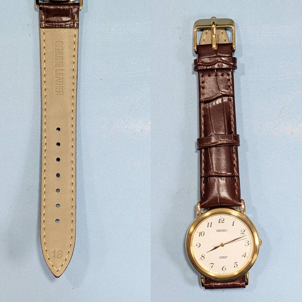 SEIKO SPIRIT Battery and Strap Working Men's Watch, Replaced, Condition, Z-19