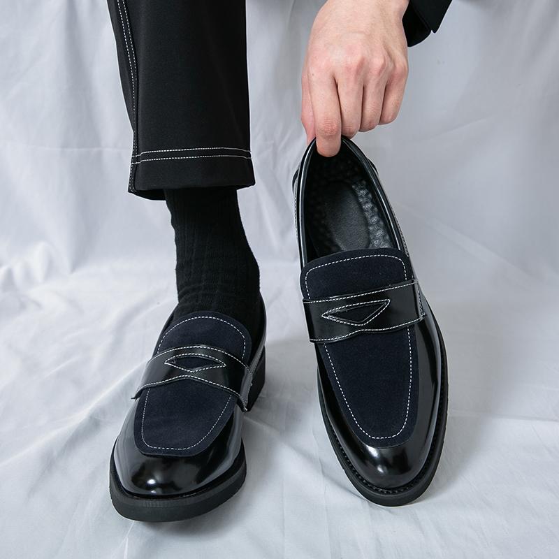 Lässige Leder-Loafer-Schuhe Herren Weiche Bequeme Fahrschuhe Herren Mokassins Schuhe Mokasin Lässig für Herren Schoenen