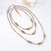 Personality Trend CCB Geometric Beaded Multi-layer Necklace Light Luxury Premium Retro Design Women's Necklace