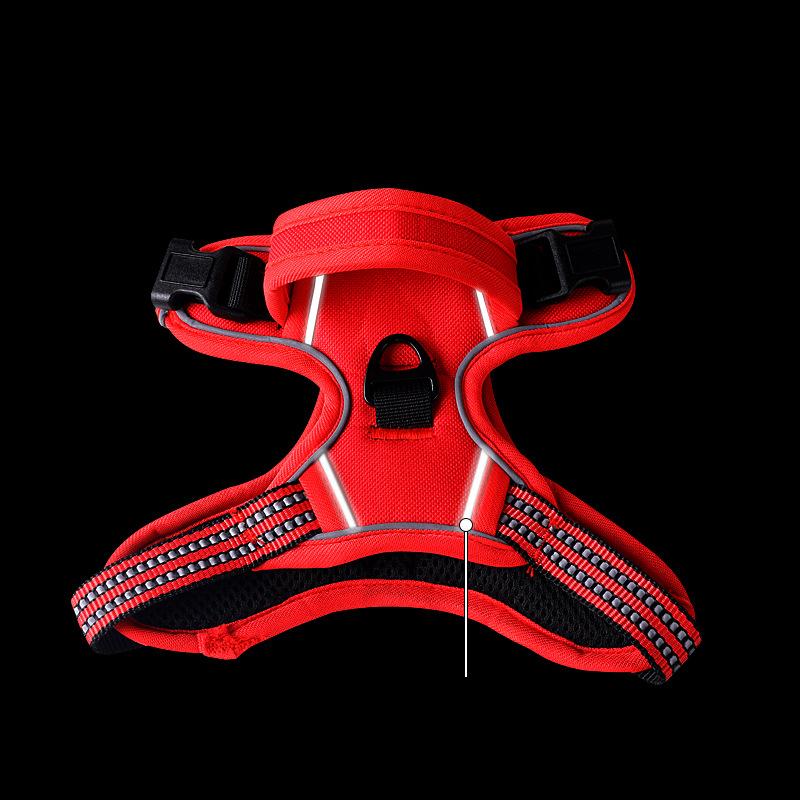 Dog Walking Pet Strap Universal Reflective Vest Dog Leash Chest Back