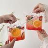 Borsa a Mano Portatile Bicchiere di Vetro, Bicchieri da Cocktail Creativi, Bicchieri da Vino alla Frutta Divertenti, Borsa in Vetro Stile Ins con Cannuccia, Attrezzi da Bar