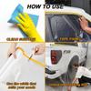 Tape and Drape, Pre-Taped Masking Film, Paint Adhesive Protective Film Roll for Covering Skirting, Frames, Cars and Auto Body