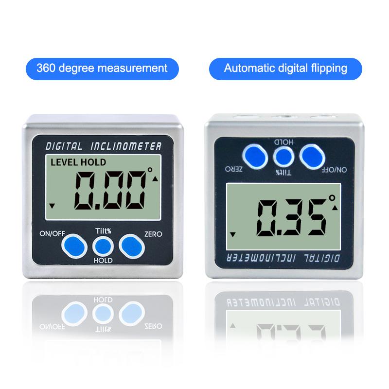 Single Axis Digital Tilt Angle Inclinometer Model DP-160 Aiceyi 4x90 Range 0.2 Precision Aluminum Alloy Construction 1 Year