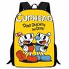 Cuphead Student Backpack Cartoon Teacup Head Backpack Lightweight 123 Grade Boys and Girls