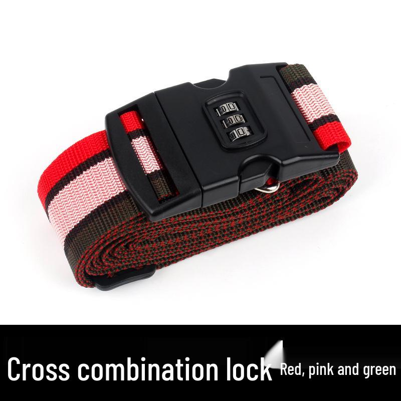 - Cross Packing Luggage Reinforcement Strap with Password Lock