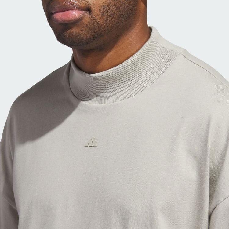 Adidas Half High Neck Solid Color Breathable Pullover Long Sleeve T-Shirt Unisex Tops IN9563