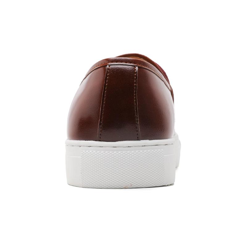 Men Loafers Shoes PU Splicing Flat Bottom Comfortable Non Slip Breathable Business Casual Men Shoes Large Size 38-48