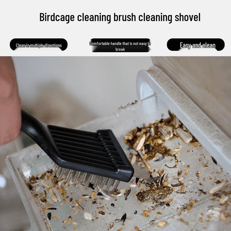 Papageienkäfig Reinigungsbürsten- und Schaufelset - Vogelkotentferner