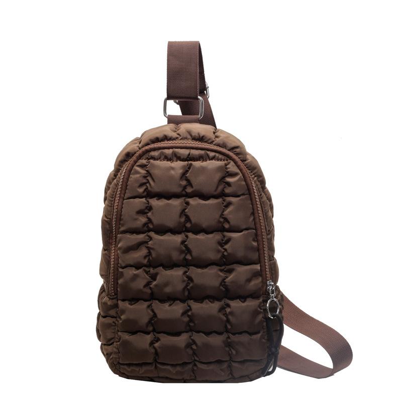 Bolsa de pecho simple para mujer nueva de otoño e invierno, ropa de algodón, bolso de hombro portátil, bolso bandolera personalizado para el trabajo