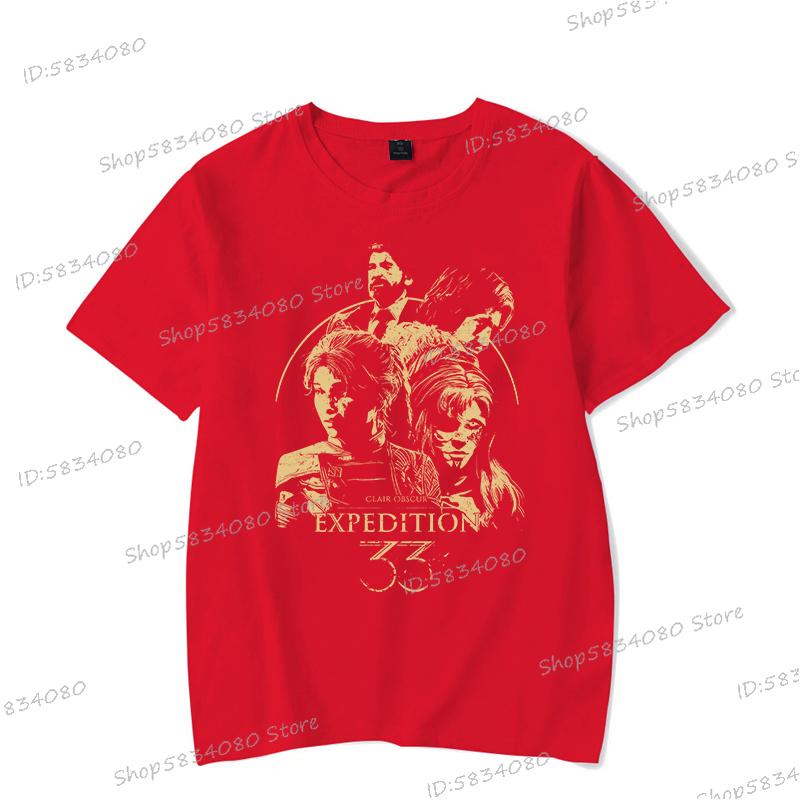 New Tshirt Clair Obscur Expedition 33 Game Fans Shortsleeved Tops Summer Unisex Clothes Gaming Apparel Gamer Graphic T Shirts