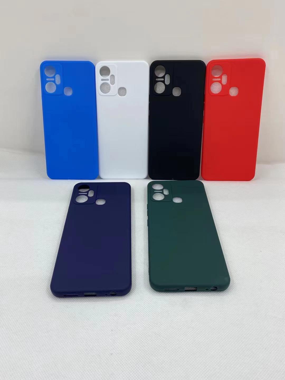 

Совместим с Samsung A34/A54/A30S/A50S африканская модель: Матовый чехол из ТПУ для телефона с прямым краем и мелкими отверстиями Tecno POVA Neo 2 красный