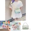 Adorable Children's Princess Pearl Mini Shoulder Bag With Cartoon Bow Design