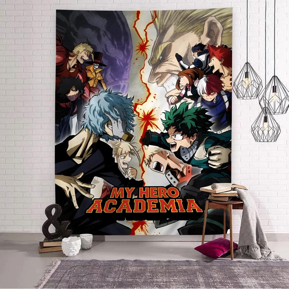 VIKAMA 2026 New Arrival My Hero Academia Tapestry  Cute Anime Wall Hanging  Perfect Decor for Living Room Bedroom Dorm