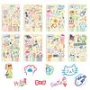 8 Styles of Line Animal Gum Stickers DIY Hand Account Small Card Mobile Phone Case Decoration Korean Ins Waterproof