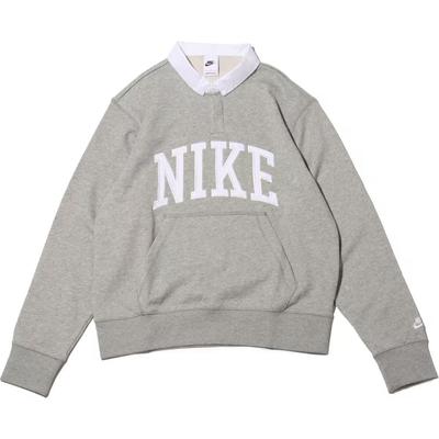 Letter Print Long Sleeve Polo Shirt Men Tops Gray FN3113-063