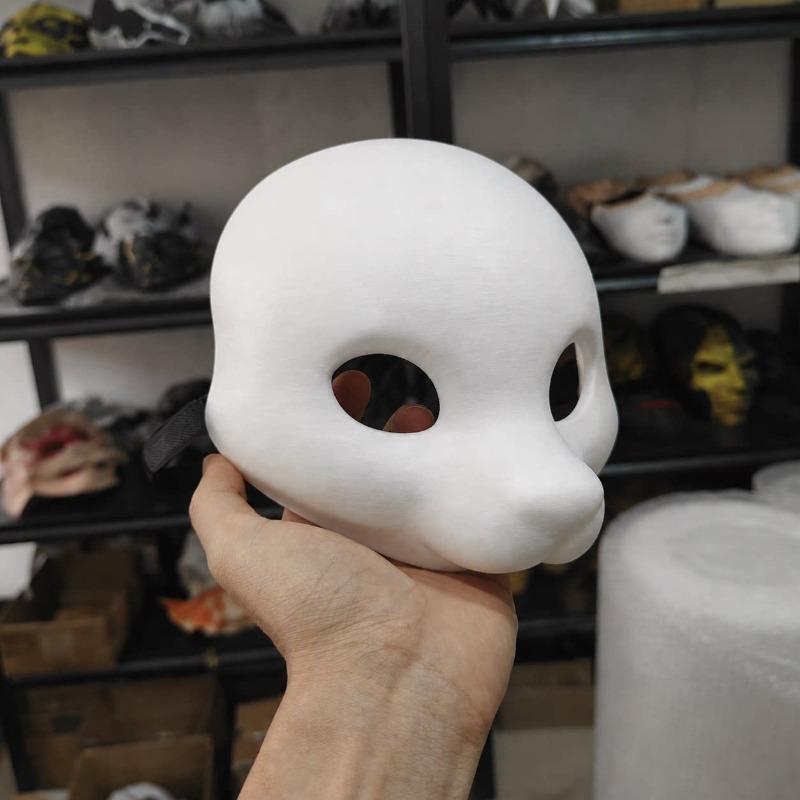 3D Printed Cosplay Realistic Kigurumi Base Beast Skull Mask Animal Plastic Fursuit Head Base DIY Accessories Half Face Mask