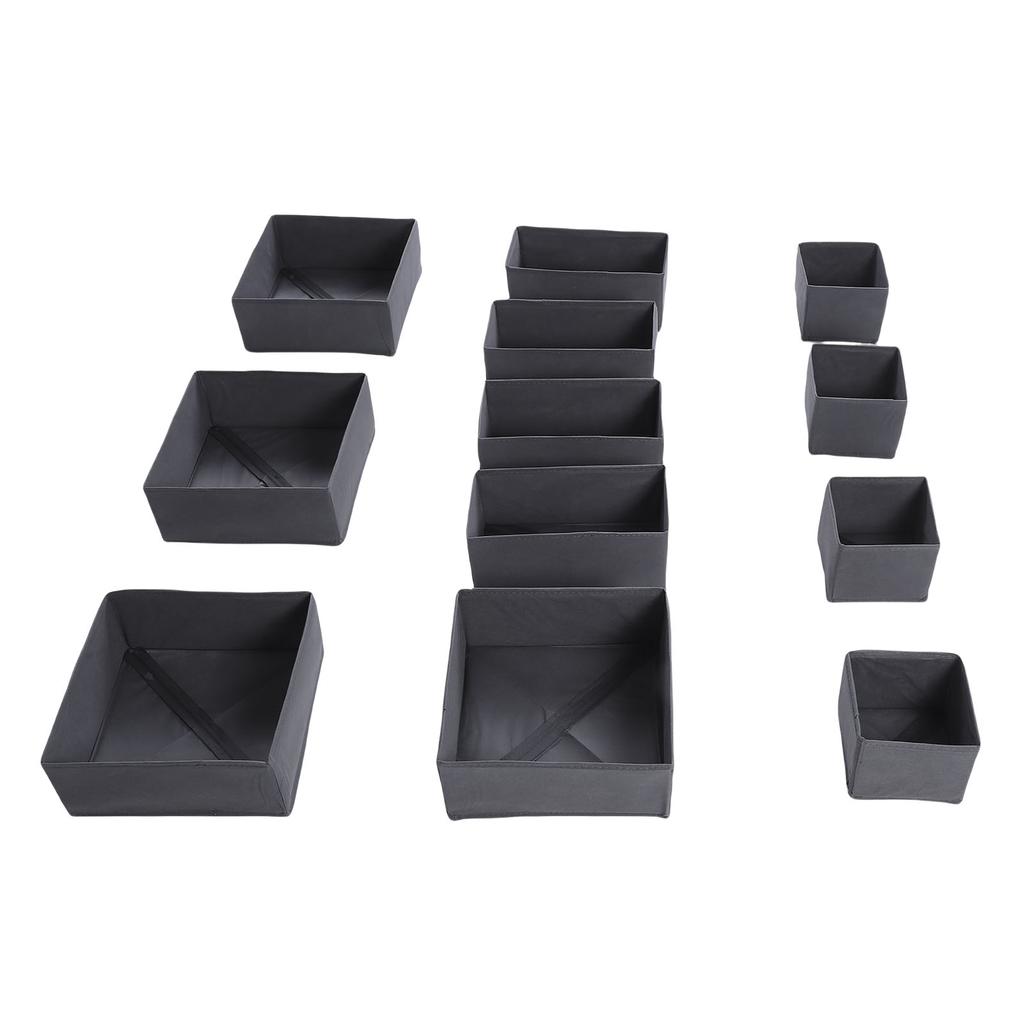 12 Piece Clothing Drawer Organizer Multifunctional Foldable Closet Drawer Organizer Bins for Sock Underwear Bra Tie