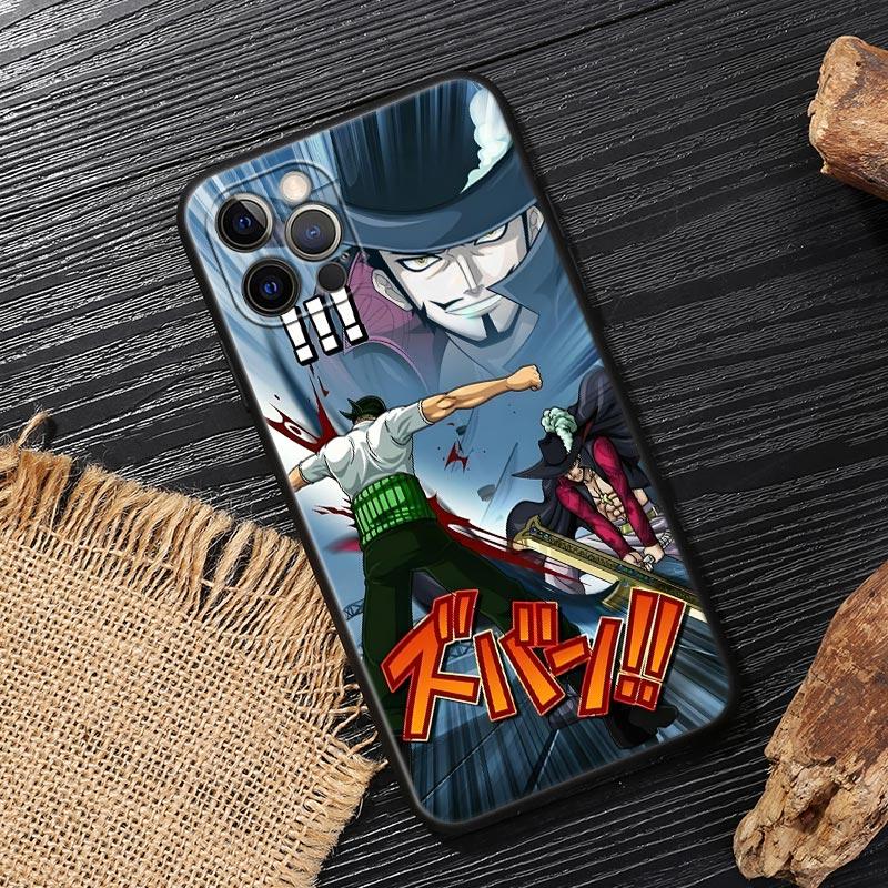Mihawk Zoro Anime One Pieces Funda For Iphone 17 Case For iPhone 16 15 11 12 13 Mini 17 Pro Max 16 Plus 17E 16E Air Soft Cover