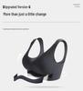 Plus Size Deep V Seamless Wire-Free Bra: C-F Cup, Large Bust Minimizer with Anti-Sagging Side Support
