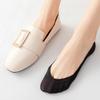 Summer Socks, Women's Thin Socks, Women's Ice Silk, Solid Color Boat Socks, Women's Non-falling Heels, Invisible Socks, Ultra-shallow Silicone