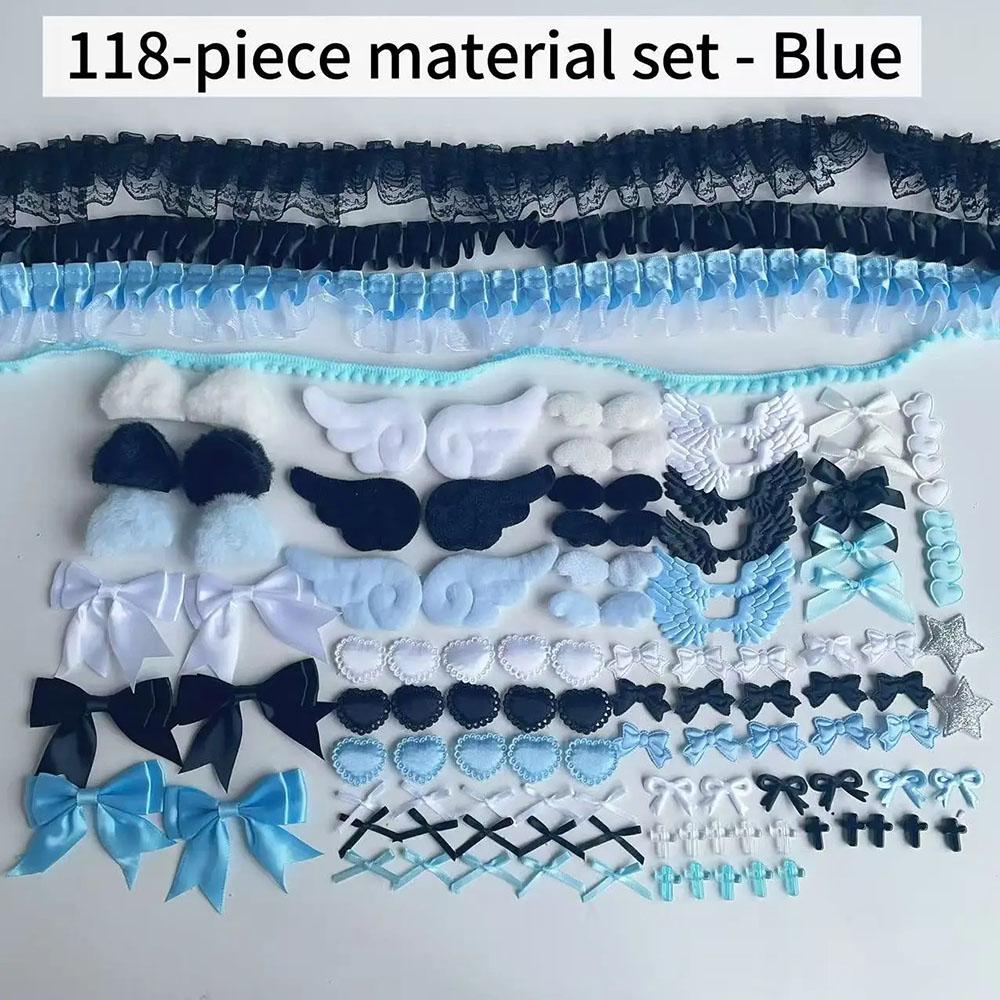 Cartoon Wing Bow Star Card Cover Decoration Sweet DIY Handmade Hairpins Accessories Gift Plush DIY Auxiliary Material Set