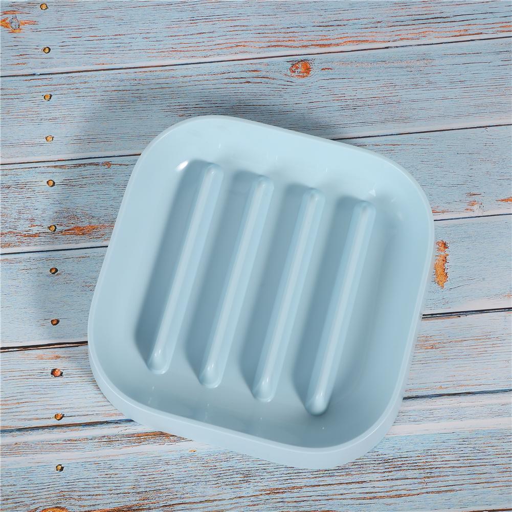 Food Grade Plastic   Shape Pet Slow Food Anti Choking Feeding Bowl Supplies with Bottom Anti-Skid Pad for Cats Dogs(Blue )