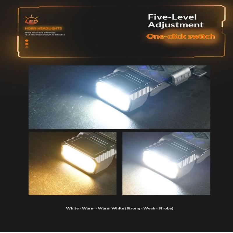 Luce Anteriore per Bici Ricaricabile USB 3-in-1, Campanello, Supporto per Telefono, Antiurto, Montaggio Universale per Mountain Bike, Bici da Strada, Ciclismo Notturno