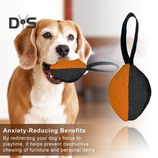 Dog Tug Ball Tough Bite Pillow Dog Training Equipment Interactive Chew Toy for Aggressive Chewers Bite Training Toy