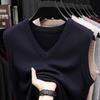 Men's V-neck Wool Vest: Thick Autumn/Winter Sweater for All Ages