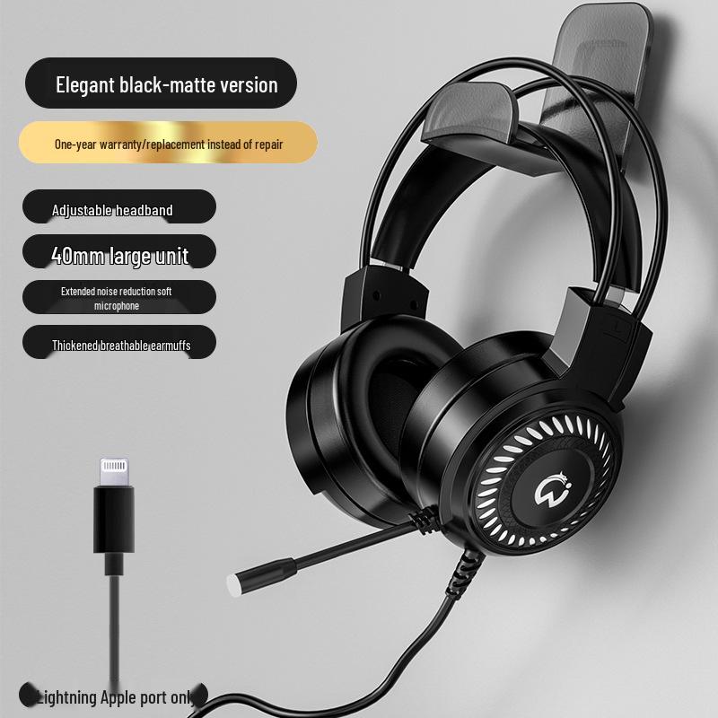 Wired Over-Ear Gaming Headset with Microphone for Mobile, Desktop & Laptop