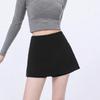 2025 Women's High Waist Black Bodycon Midi Skirt with Side Slit – Spring/Summer Hot Style Suit Shorts