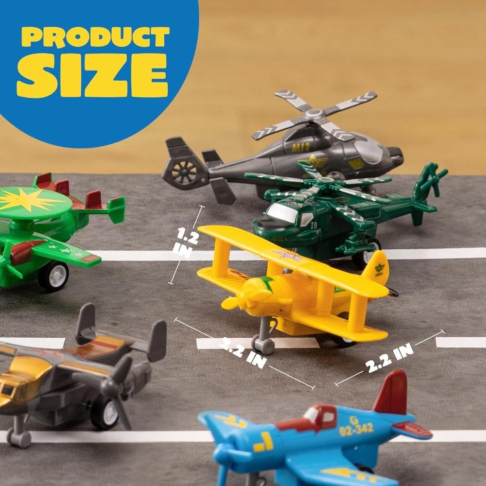 Pcs Pull Back Airplane Toys Boys Plane Playset Aircraft Incl Helicopter Fighter Bomber Toddler Kids Christmas JOYFY 16 for Kid Friendly Entertaining