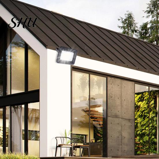 Floodlight LED IP66 Waterproof Super Bright Energy-saving Good Heat Dissipation Outdoor with Bracket Garden Safety Lighting Supplies