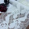 19cm Wide Cream White Stretch Lace, Elastane Sewing lace fabric for Lingerie, Bra, Underwear, Garment, Sewing & Crafting