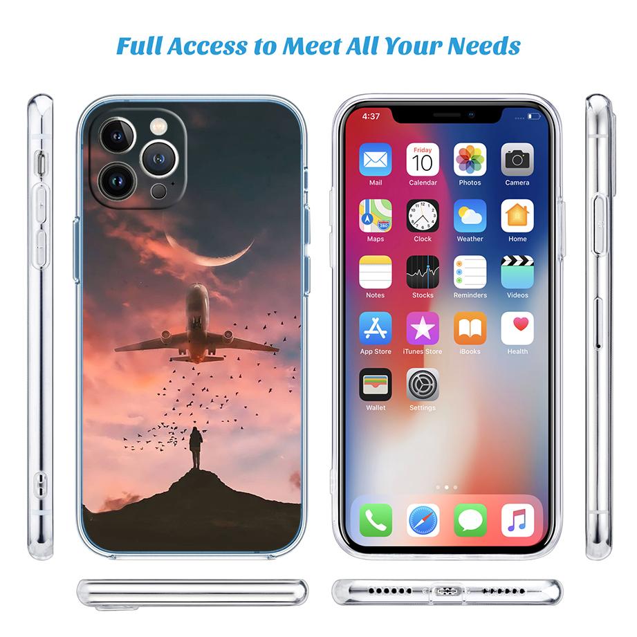 Airplane Aesthetic Art Case for Motorola E13 E15 E20 E22 E22I E22S E30 E32 E40 E7 E7I G Plus Power Play Stylus G22 G14