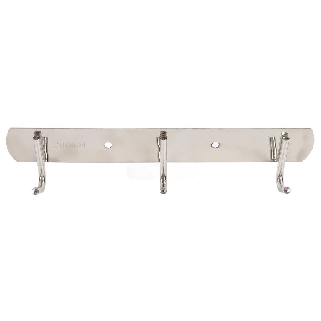 2 Pcs Wall Mounted Hook Rack Stainless Steel Brushed Finish Space Saving Wall Coat Hook for Kitchen