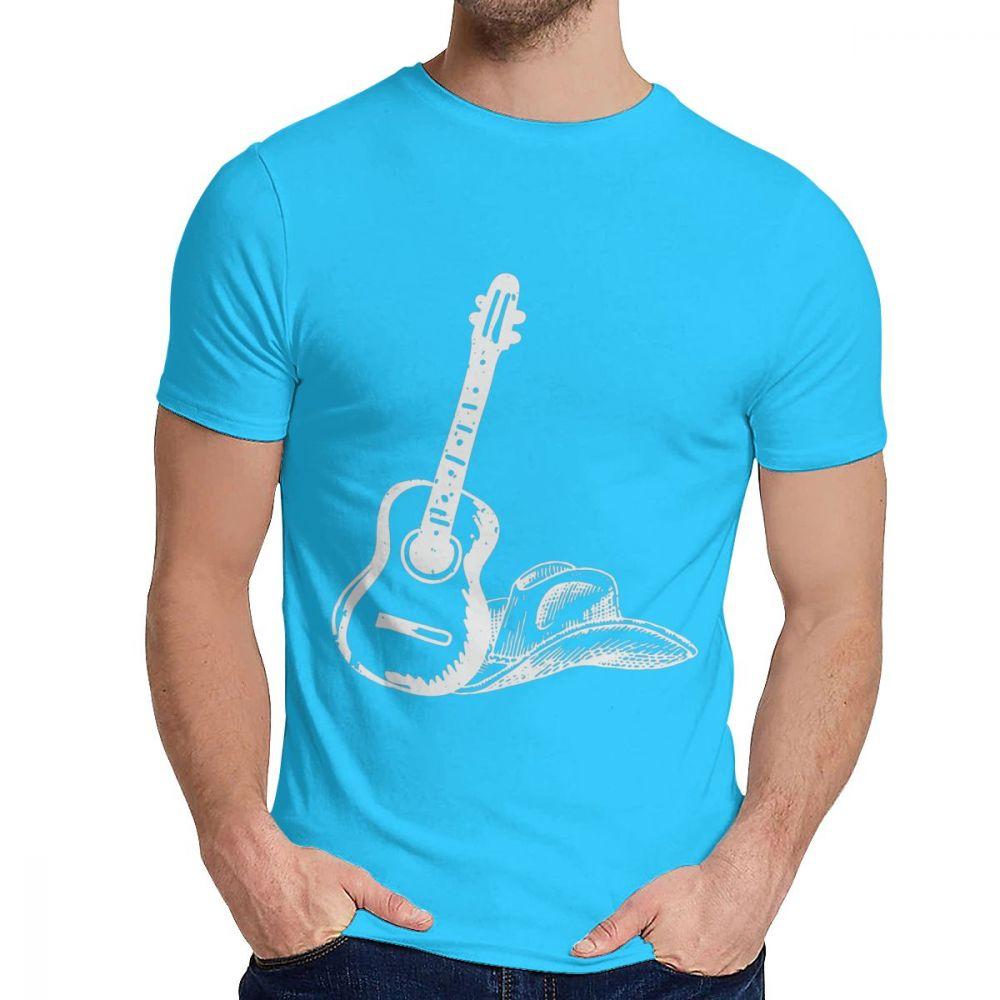 Picture Custom Country Music Shirt Gift Guitar Tee Unisex Stylish Great T Shirt Round Neck