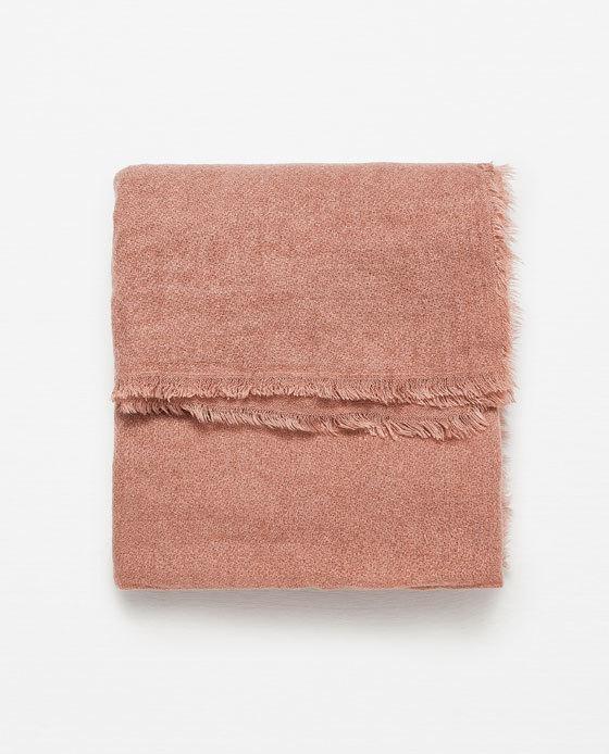 

Однотонный шарф, свободный шарф для бороды, шаль, длинный шарф двойного назначения 200*100cm розовый